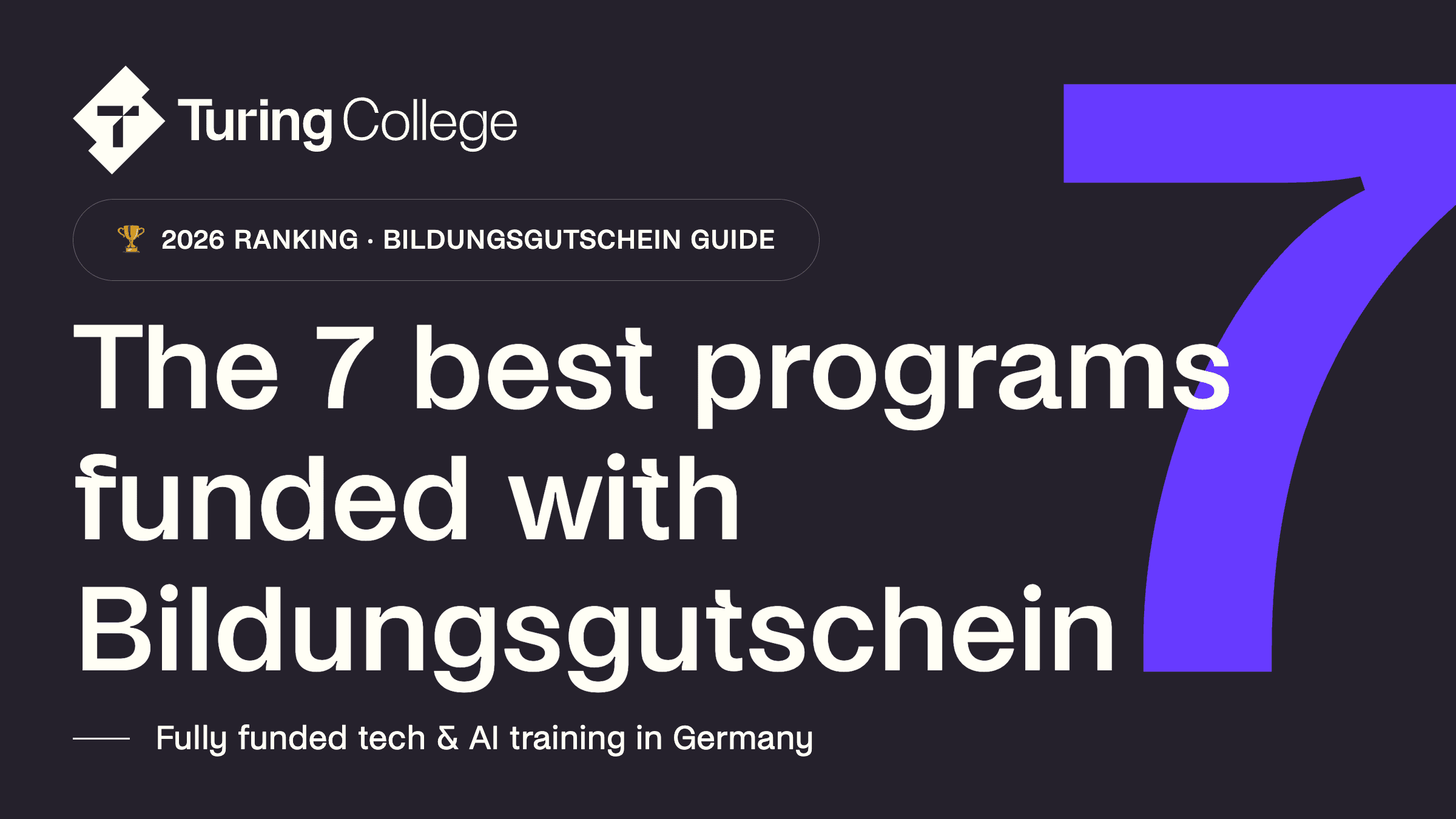 7 Best Programs Funded with Bildungsgutschein in 2026