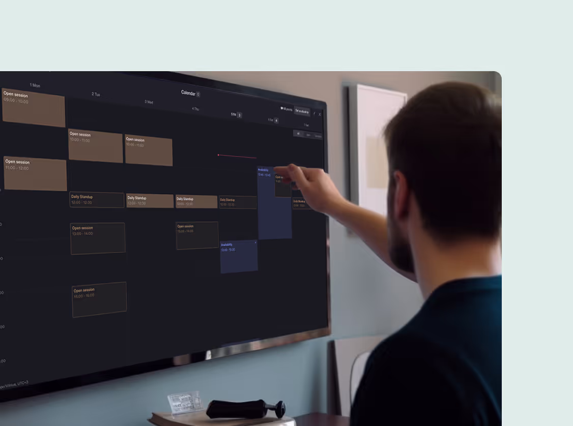Learner studying remotely on their own schedule